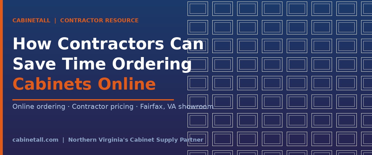 How Contractors Can Save Time Ordering Cabinets Online